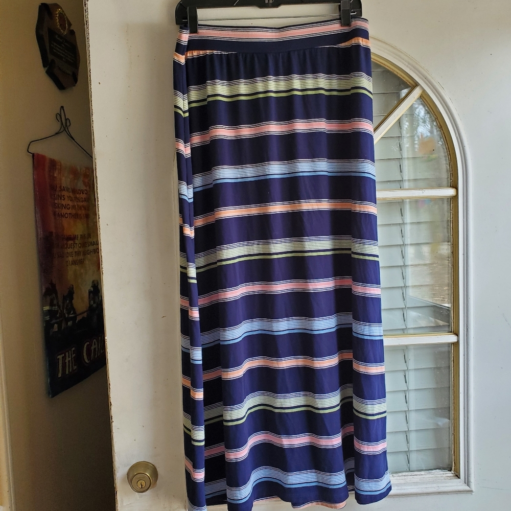 Faded glory Womens long striped maxi skirt 18w/20w